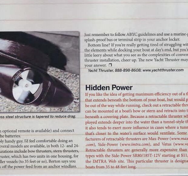 Power and Motor Yacht Article July 2012
